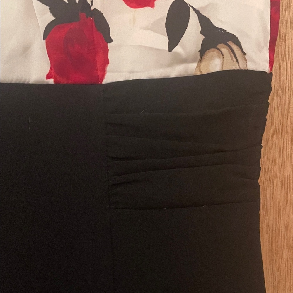 White House Black Market Red Floral Midi Dress - Picture 8 of 10